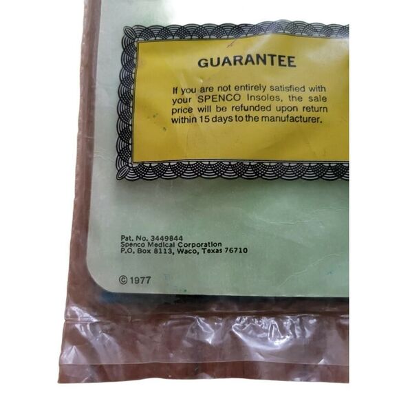 Vintage 1977 Spenco Men's Size 6-7 Shoe Foot Insoles NOS NIP NEW - Picture 4 of 4